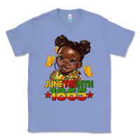Colony Blue juneteenth 1865 afro girl Classic Tee - HRA Design Shop