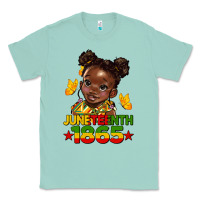 Seafoam juneteenth 1865 afro girl Classic Tee - HRA Design Shop