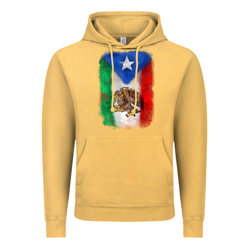 Mexico And Puerto Rico Flag Vintage Hoodie by Zillion Design Studio | Teevron