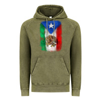 Vintage Olive mexico and puerto rico flag Vintage Hoodie - Zillion Design Studio