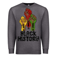 Charcoal Heather black history malia Premium Sweatshirt - MaliasSmallBusiness