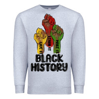 Heather Grey black history malia Premium Sweatshirt - MaliasSmallBusiness