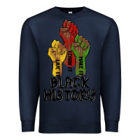 Navy black history malia Premium Sweatshirt - MaliasSmallBusiness