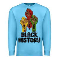 Ocean Blue black history malia Premium Sweatshirt - MaliasSmallBusiness