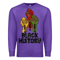 Purple black history malia Premium Sweatshirt - MaliasSmallBusiness