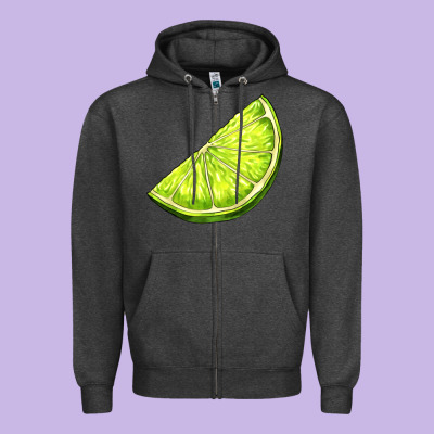 Lime For Gin Zipper Hoodie Designed By Adodesignshop