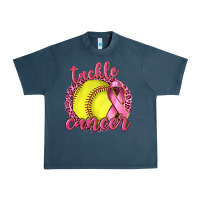 Midnight Navy Tackle Cancer Softball Urban Heavy Tee - texasbilliewilder