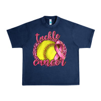 Navy Tackle Cancer Softball Urban Heavy Tee - texasbilliewilder