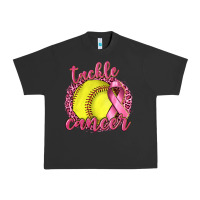 Pigment Black Tackle Cancer Softball Urban Heavy Tee - texasbilliewilder