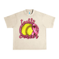 Sandshell Tackle Cancer Softball Urban Heavy Tee - texasbilliewilder