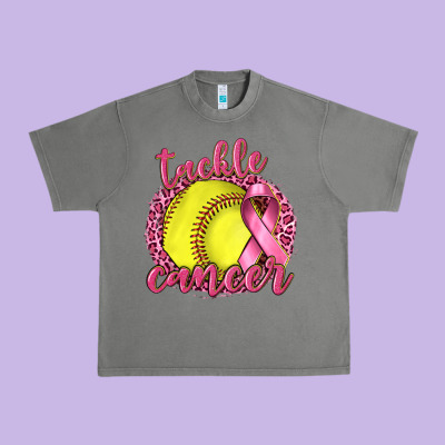 Tackle Cancer Softball Urban Heavy Tee Designed By Texasbilliewilder