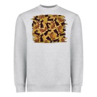 Heather Grey Bunny Pattern Heavyweight Sweatshirt - RanaPortraitStore