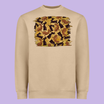 Heavyweight Sweatshirt Bunny Pattern