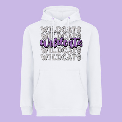 Wildcats Football Heavyweight Hoodie Designed By Maliassmallbusiness
