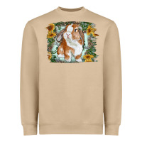 Mushroom Bunny With Flower Leopard Heavyweight Sweatshirt - RanaPortraitStore