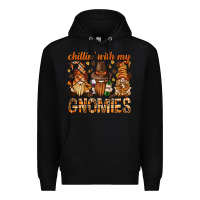 Black chilling with my gnomies bbs Premium Hoodie - BundleAndBundleShop