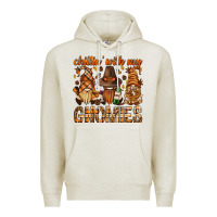 Oatmeal Heather chilling with my gnomies bbs Premium Hoodie - BundleAndBundleShop