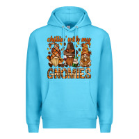 Ocean Blue chilling with my gnomies bbs Premium Hoodie - BundleAndBundleShop