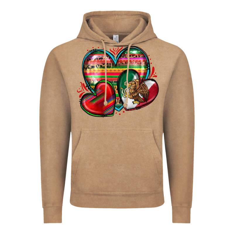 Mexican Hearts Vintage Hoodie by Zillion Design Studio | Teevron