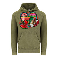 Vintage Olive mexican hearts Vintage Hoodie - Zillion Design Studio