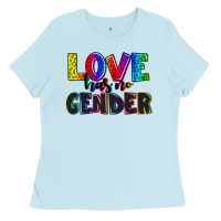 Baby Blue love has no gender Ladies Tee - AdoDesignShop