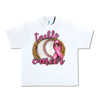 White Tackle Cancer Baseball Urban Heavy Tee - texasbilliewilder