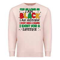 Pale Pink black  lifetime Premium Sweatshirt - MaliasSmallBusiness