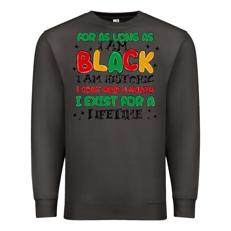 Black  Lifetime Premium Sweatshirt by MaliasSmallBusiness | Teevron