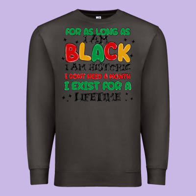 Black  Lifetime Premium Sweatshirt Designed By Maliassmallbusiness