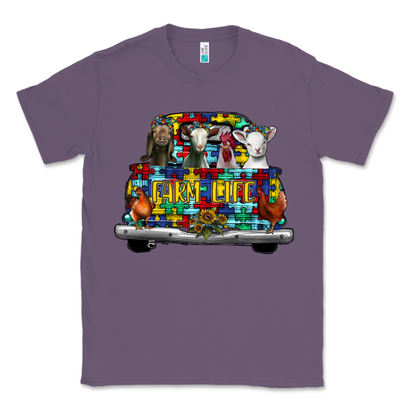 Farm Life Truck Autism Classic Tee by CowhideDigitalArt | Teevron