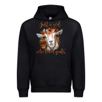 Black Just a Girl Who Loves Goat Urban Hoodie - Bettercallsaul