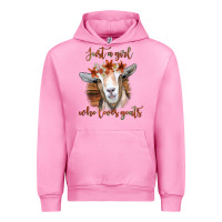 Fuchsia Pink Just a Girl Who Loves Goat Urban Hoodie - Bettercallsaul