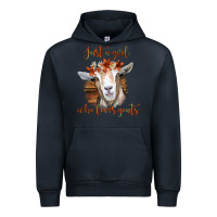 Navy Just a Girl Who Loves Goat Urban Hoodie - Bettercallsaul