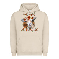 Pigment French Oak Just a Girl Who Loves Goat Urban Hoodie - Bettercallsaul