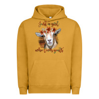 Pigment Peanut Butter Just a Girl Who Loves Goat Urban Hoodie - Bettercallsaul
