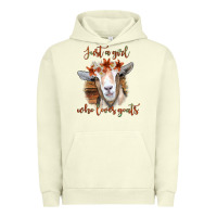 Pigment Pistachio Just a Girl Who Loves Goat Urban Hoodie - Bettercallsaul