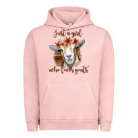 Pigment Salmon Just a Girl Who Loves Goat Urban Hoodie - Bettercallsaul
