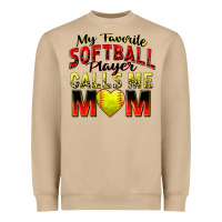 My Favorite Softball Player Calls Me Mom Heavyweight Sweatshirt | Teevron