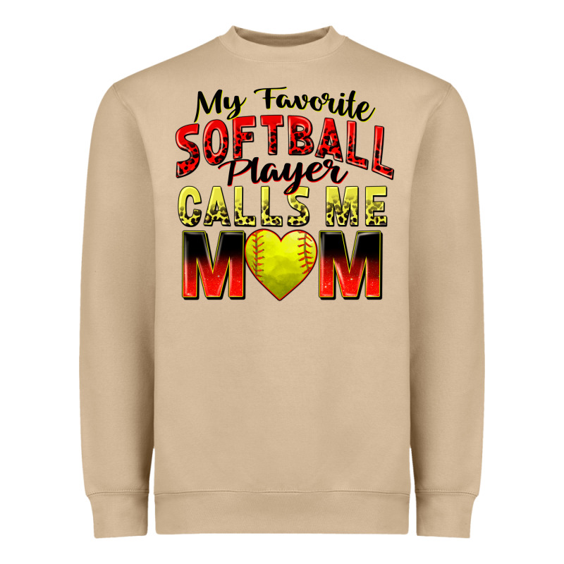 My Favorite Softball Player Calls Me Mom Heavyweight Sweatshirt by Zillion Design Studio | Teevron
