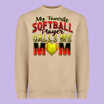 Heavyweight Sweatshirt my favorite softball player calls me mom