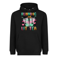 Black running on lit tea Heavyweight Hoodie - MaliasSmallBusiness