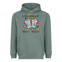 Sage running on lit tea Heavyweight Hoodie - MaliasSmallBusiness