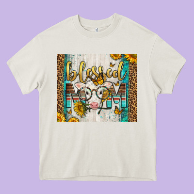 Western Blessed Mom Baby Calf Heavy Core Tee Designed By Lillyallendesigns