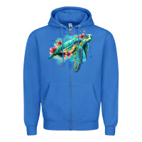 True Royal floral turtle Zipper Hoodie - Jasminsmagicworld