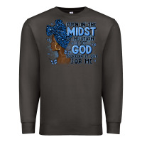 Smoke even in the midst of may storm afro woman Premium Sweatshirt - MaliasSmallBusiness