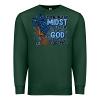 Sports Green even in the midst of may storm afro woman Premium Sweatshirt - MaliasSmallBusiness