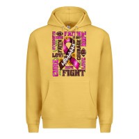 Antique Gold breast cancer american football ribbon love cure fight bbs Premium Hoodie - BundleAndBundleShop