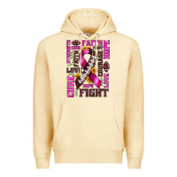 Breast Cancer American Football Ribbon Love Cure Fight Bbs Premium Hoodie | Teevron