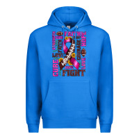 True Royal breast cancer american football ribbon love cure fight bbs Premium Hoodie - BundleAndBundleShop
