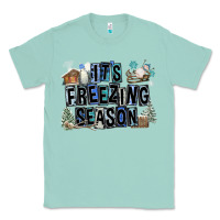 Seafoam It's Freezing Season Classic Tee - FaDigitalArtStudio